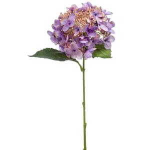 Emerald Kunstbloem hortensia tak - 50 cm - paars - kunst zijdebloem - Hydrangea - decoratie bloem   -