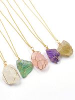 Natural Irregular Shape Crystal Handmade Necklace - thumbnail