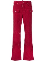 DSQUARED2 jean droit en velours côtelé - Rouge