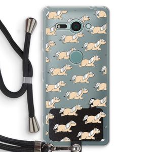 Ponys: Sony Xperia XZ2 Compact Transparant Hoesje met koord