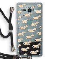 Ponys: Sony Xperia XZ2 Compact Transparant Hoesje met koord
