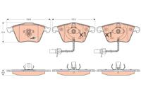 Remblokkenset, schijfrem TRW, u.a. fÃ¼r Audi