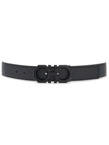 Ferragamo ceinture en cuir à boucle logo - Gris