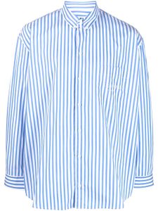 Sporty & Rich chemise en popeline SR Sport à rayures - Bleu