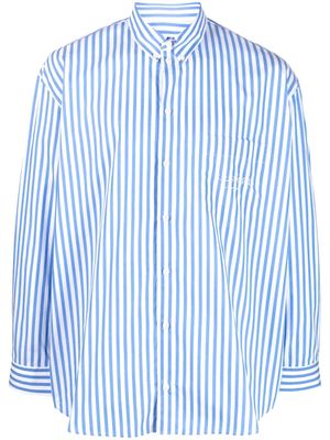 Sporty & Rich chemise en popeline SR Sport à rayures - Bleu