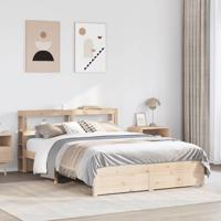 Bedframe met hoofdbord massief grenenhout 160x200 cm