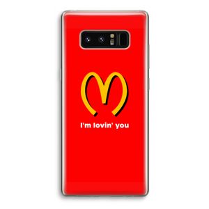 I'm lovin' you: Samsung Galaxy Note 8 Transparant Hoesje