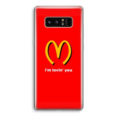 I'm lovin' you: Samsung Galaxy Note 8 Transparant Hoesje