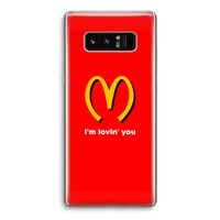 I'm lovin' you: Samsung Galaxy Note 8 Transparant Hoesje