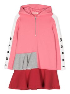 Marni Kids robe colour block à capuche - Rose