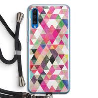 Gekleurde driehoekjes: Samsung Galaxy A50 Transparant Hoesje met koord