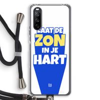 Laat de zon in je hart: Sony Sony Xperia 10 III Transparant Hoesje met koord