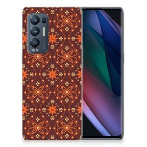 OPPO Find X3 Neo TPU bumper Batik Brown