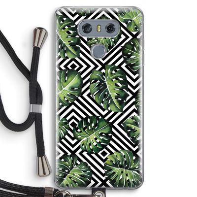 Geometrische jungle: LG G6 Transparant Hoesje met koord