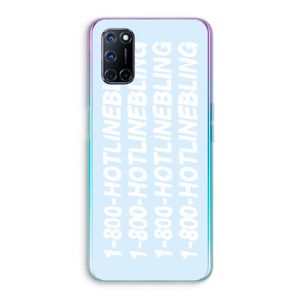 Hotline bling blue: Oppo A52 Transparant Hoesje