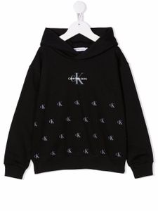 Calvin Klein Kids hoodie à logo imprimé - Noir