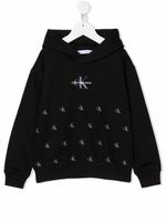 Calvin Klein Kids hoodie à logo imprimé - Noir - thumbnail