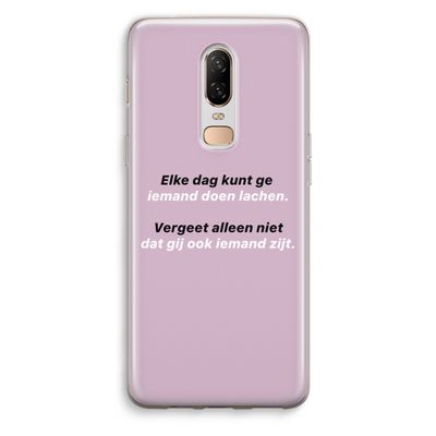 gij zijt ook iemand: OnePlus 6 Transparant Hoesje