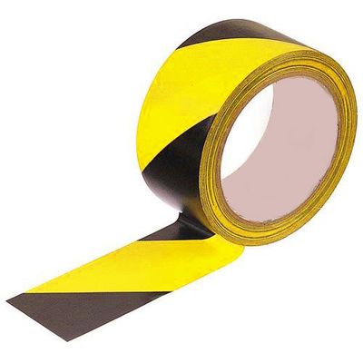 Vloer markeringstape Zwart - Geel - 1 stuk