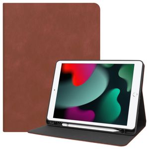Basey iPad 10.2 2020 Hoes Case Hoesje Hard Cover - iPad 10.2 2020 Hoesje Bookcase Met Uitsparing Apple Pencil - Bruin