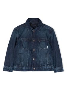 Tommy Hilfiger Junior veste en jean à logo brodé - Bleu