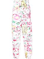 Kenzo pantalon de jogging à imprimé Akae Ink - Rose