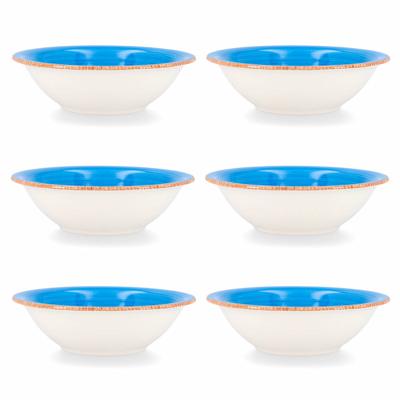 Kom Quid Vita Blauw Keramisch 6 Stuks (18 cm)