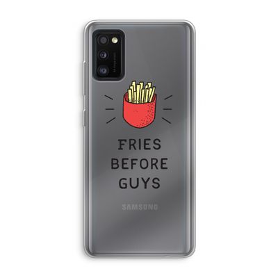Fries before guys: Samsung Galaxy A41 Transparant Hoesje