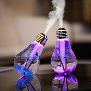 1pc 400ml kleurrijke bellenlamp draagbare mini-luchtbevochtiger - kleine koele mist usb persoonlijke desktop-luchtbevochtiger voor slaapkamer, reizen, kantoor en thuis Lightinthebox