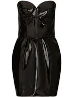 Dolce & Gabbana high-shine structured minidress - Noir - thumbnail