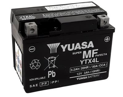 YUASA Gesloten batterij onderhoudsvrij, Batterijen voor motor & scooter, YTX4L