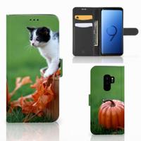 Samsung Galaxy S9 Plus | Telefoonhoesje | Met pasjeshouder | Kitten