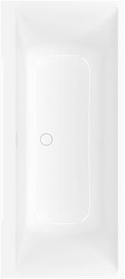 Villeroy & Boch Subway 3 0 inbouwbad 2-persoons 180x80cm glans wit alpin quaryl incl. afvoer met bodem-vulcombinatie wit