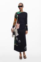Asymmetrische jurk Collage - BLACK - XL