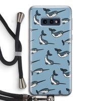 Narwhal: Samsung Galaxy S10e Transparant Hoesje met koord