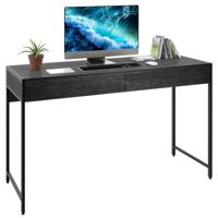 Bureau Computertafel Kantoortafel PC Tafel Werktafel met 2 Lades Zwart