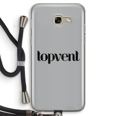 Topvent Grijs Zwart: Samsung Galaxy A5 (2017) Transparant Hoesje met koord