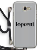 Topvent Grijs Zwart: Samsung Galaxy A5 (2017) Transparant Hoesje met koord