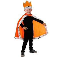 Verkleedset koning voor kinderen - kroon met Mantel - thumbnail