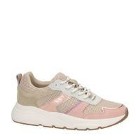 Nelson suède sneakers beige/roze - thumbnail