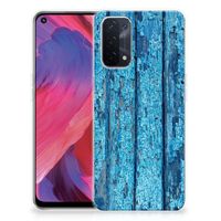 OPPO A93 5G Bumper Hoesje Wood Blue