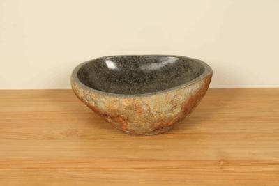 Flussstein Waschbecken RM030367, 43x38x15 cm