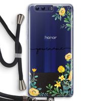 Gele bloemen: Honor 9 Transparant Hoesje met koord