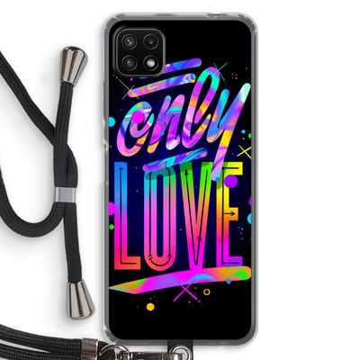 Only Love: Samsung Galaxy A22 5G Transparant Hoesje met koord