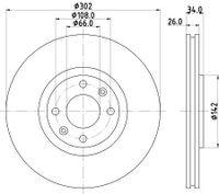 Remschijf Gecoat 54332PRO 8DD355111321