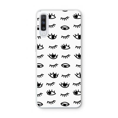 Eye pattern #2: Samsung Galaxy A70 Transparant Hoesje