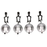 Tafelkleedgewichtjes - 16x stuks - zilver - 3,5 cm
