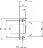 Lips sluitplaat SPT2084/4 v.kastdeurslot 2084/4 vz reh - thumbnail