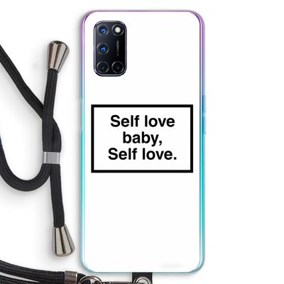 Self love: Oppo A52 Transparant Hoesje met koord