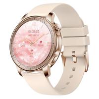 V65 1,32-inch AMOLED Touch Screen Smart horloge hartslagmeter Vrouwen Sport Armband, Silicone Strap - Gold - thumbnail